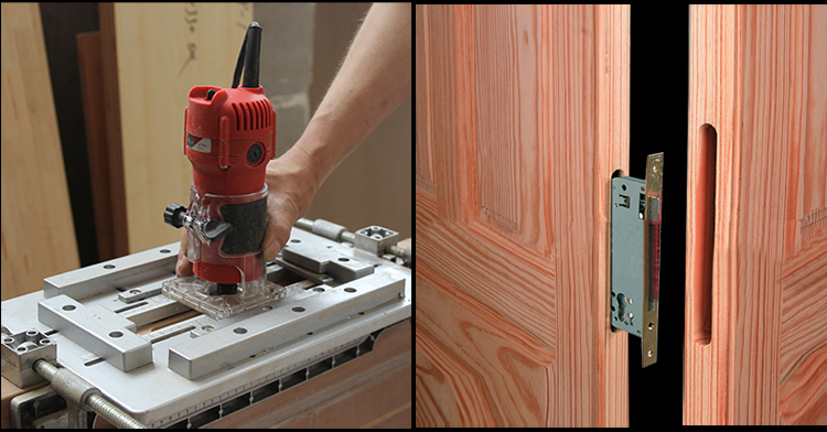 捷鸿木门锁孔机一分钟木门开锁孔工具修边机开锁开孔器开锁木门宾馆门