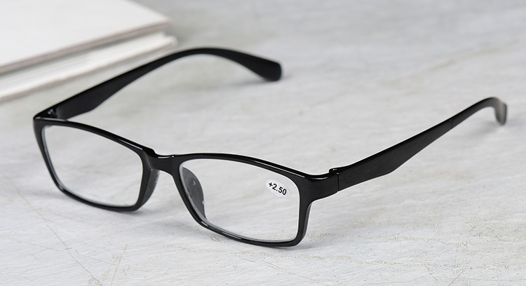 水晶老花镜男女东海石头眼镜正品超轻高清简约中老年便携式 经典黑色