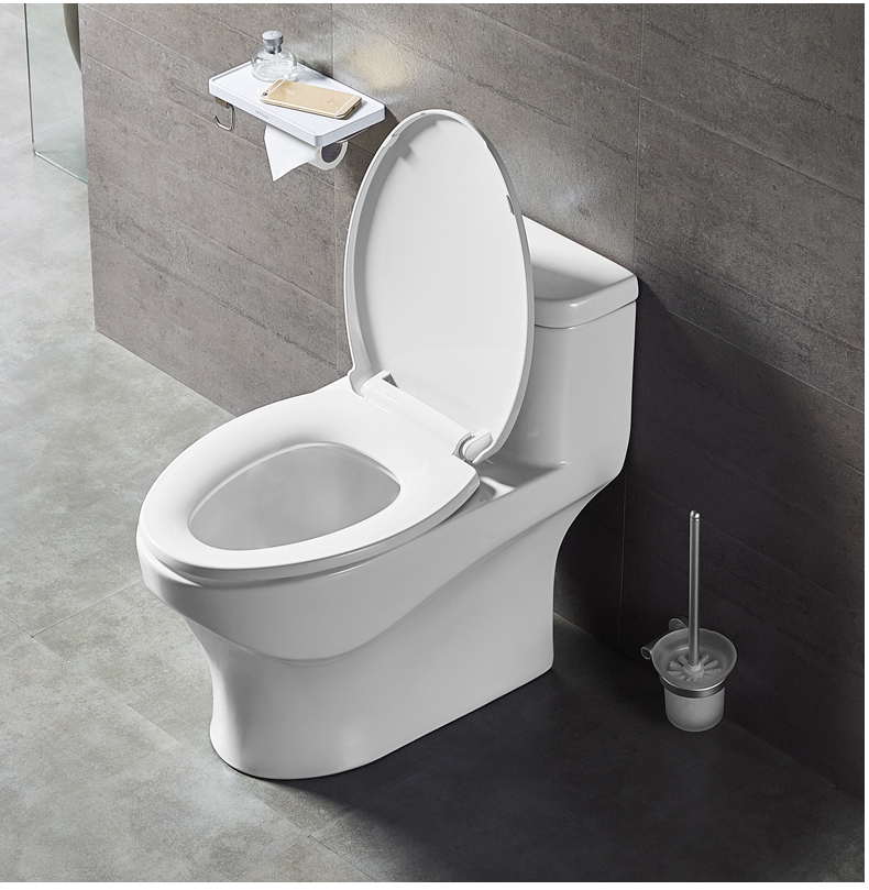 小户型ab1367马桶卫浴连体坐便器节水坐厕喷射虹吸式缓冲马桶 坑距300