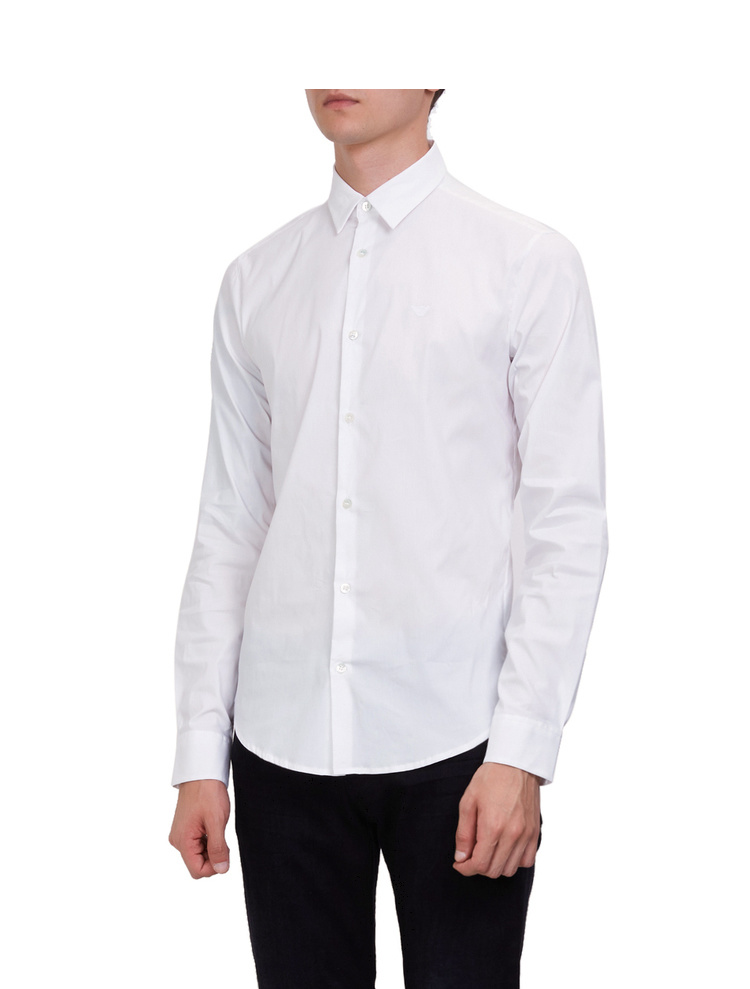 emporio armani 阿玛尼男装 男士混纺衬衫 浅蓝色 8n1c09 1n06z 0784