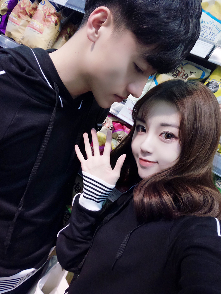 丹杰仕2016春装新款韩国ulzzang原宿bf风宽松连帽撞色