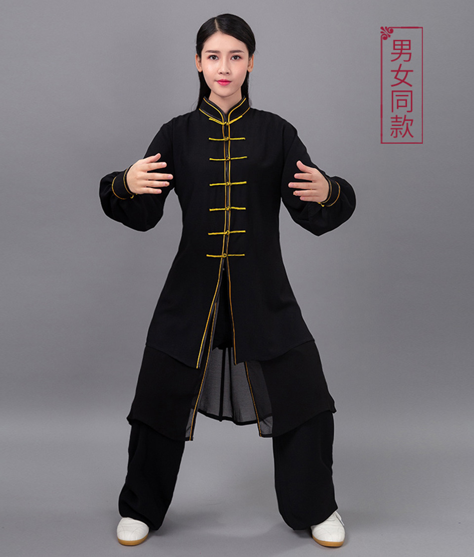 绘武太极服女春夏装练功服珍珠棉太极拳服装斜襟武术表演服健身休闲服