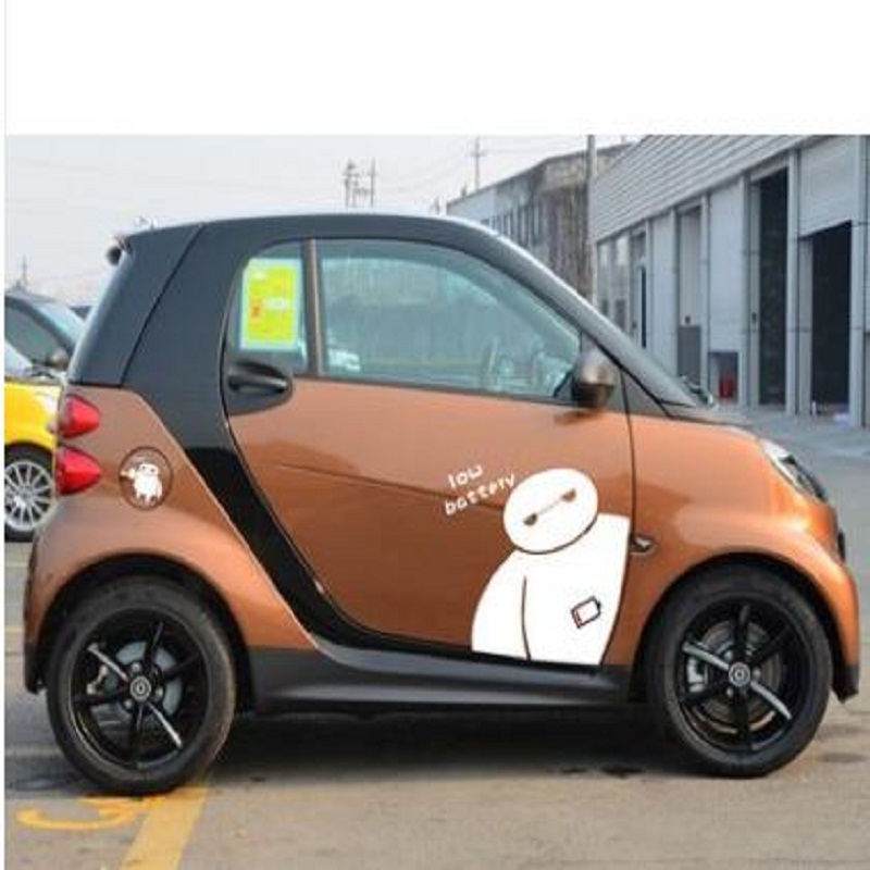 汽车装饰贴纸 汽车划痕车贴 超能陆战队之大白碰拳汽车身个性装饰用品