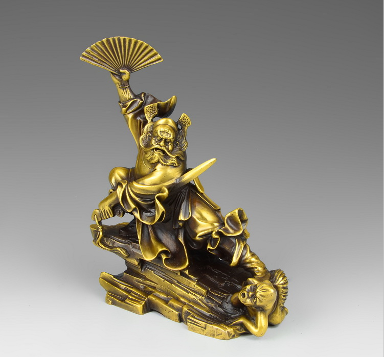 纯铜钟馗摆件 钟馗捉鬼像斩小人 镇宅赐福降魔驱邪风水kj 小魁星点斗