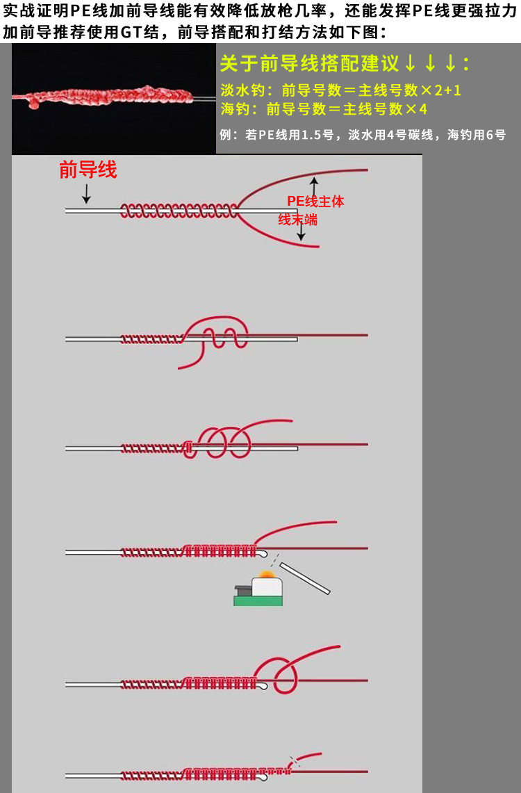 鱼线碳素线 路亚海钓前导线 氟碳线碳素线 大号碳前导无影线 7号 50米