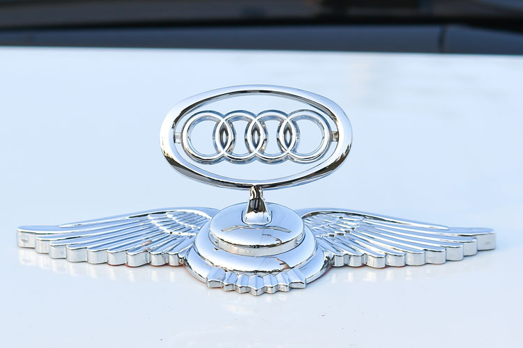 monlill 奥迪飞鹰金属立标 奥迪机盖车标 奥迪车头标贴标改装专车专用