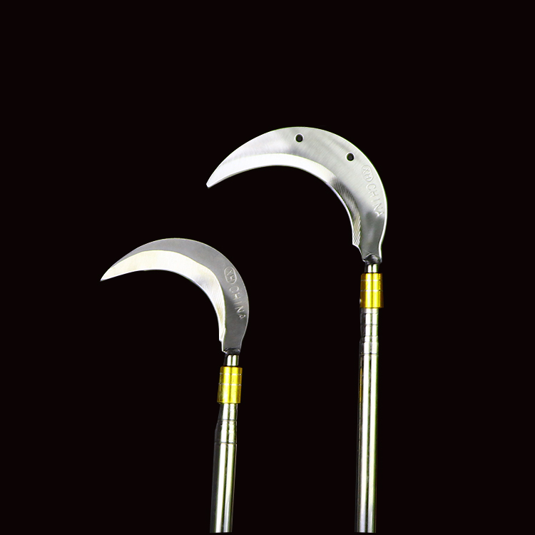 【钓友推荐】钓鱼割草刀不锈钢水草刀除草镰刀锯齿刀芦苇刀镰刀头渔具