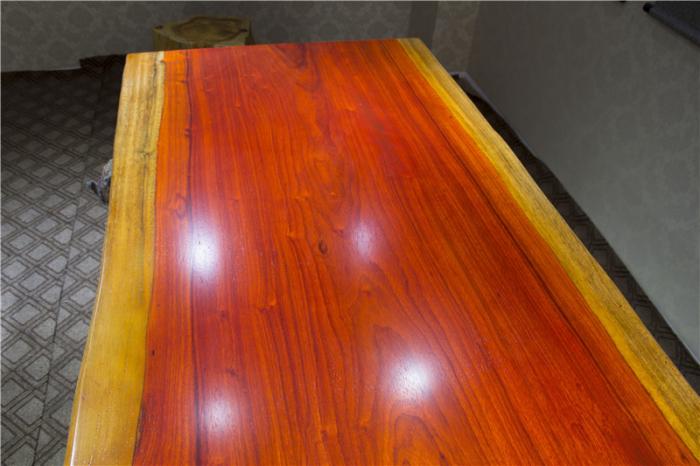 唐臻非洲红花梨实木大板桌现货201*77-86*10cm_现价4831元