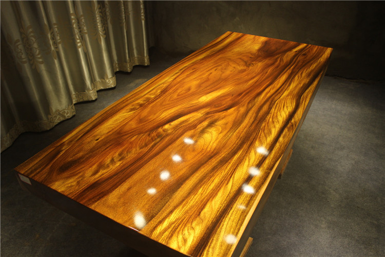 实木大板桌黄花梨鸡翅木巴花奥坎大班台老板桌茶台书画桌现货_现价