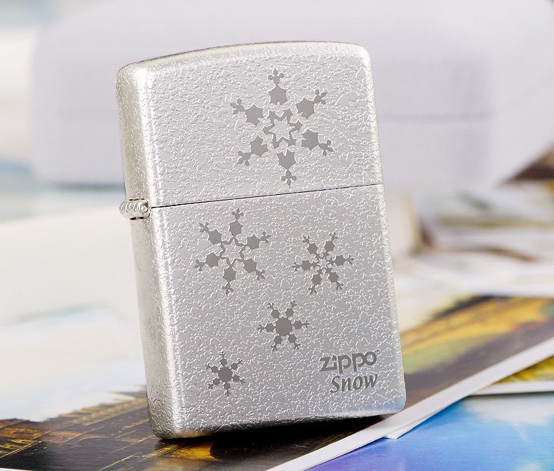 zippo打火机芝宝原装韩版雕刻镀银五朵雪花七夕爱情礼物镀银五朵雪花