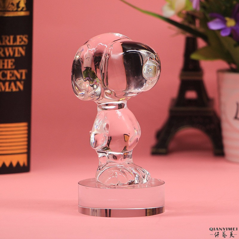 千艺美 史努比公仔水晶摆件送女生友老婆闺蜜孩子可爱创意新奇情人节