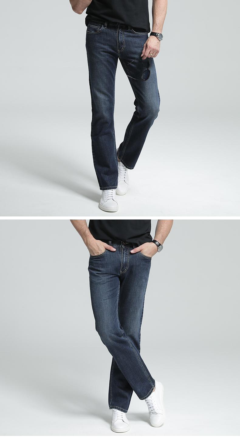 texwood萍果男士中腰青年商务长裤牛仔裤都市直脚牛仔裤 9017318u