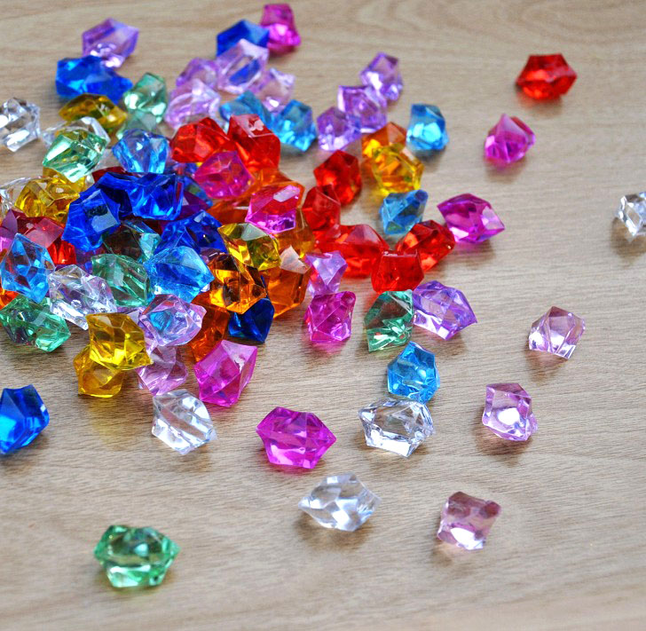 斗途园艺 斗途园艺 仿水晶彩色小石子鱼缸花瓶用水晶石 混色20粒