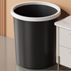 Jiajie excellent product pressure ring trash can direct throw 10L large capacity black thickened barrel home kitchen toilet office dormitory paper basket