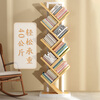 Anya tree-shaped bookshelf floor-standing solid wood storage shelf creative steel-wood multi-layer home student small bookcase 8 layers