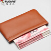 Woodpecker (TUCANO) coin purse women's 2026 new cowhide long thin men's 10,000-yuan banknote cash storage bag money storage bag cowhide banknote bag-caramel color
