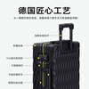 Shamit 20-inch aluminum-magnesium alloy suitcase all-metal business high-end suitcase anti-pressure silent wheel trolley case black