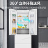 Haier Refrigerator 342 upgraded level 1 dual frequency air-cooled frost-free double-door four-door French multi-door three-speed variable temperature ultra-thin can be embedded in Leader series household appliances state subsidy 342 liters of ice and snow white + level 1 dual frequency conversion + black gold odor + refrigerated three-speed variable temperature