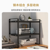 Xiaomo desktop storage rack desk bookshelf computer desk storage rack student dormitory office multi-layer storage rack black