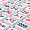 SPIN MASTER classic mahjong set, two-color porcelain tiles, solid wood storage box, family leisure game