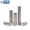 Guwanji 304 stainless steel knurled cylindrical pin shaft pin hinge pin toy city connecting rod positioning pin national standard fastener M2.5x12 (100 pieces)