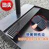 Huili custom-made stainless steel dustpan 304 thickened garbage shovel bucket broom set dustpan scraper non-stick hair thick 304 comb dustpan black set