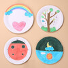 Bao Lanrui disposable paper plate painting paper plate diy painting handmade plate kindergarten creative graffiti plate cake fruit plate paper plate 6 inches about 15cm 100 pieces