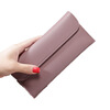 Kangaroo (KANGAROO) new women's bag women's long wallet women's fashion bag thin student wallet simple buckle card slot wallet pink