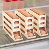 Zhenxi rolling egg storage box automatic egg roller slide refrigerator side door protection egg rack tray crisper four-layer rolling egg box milky white (each can hold about 30 eggs)