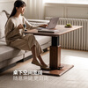 Genji Muyu solid wood coffee table black walnut lifting dining table oak desk living room tea table (oak) 1 meter lifting coffee table
