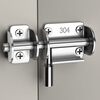 High no-punch 304 stainless steel door bolt latch anti-theft door buckle bathroom latch lock 304 stainless steel latch (large size)
