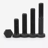 Bingneng black 10.9 grade high-strength fine-thread external hexagonal screw screw fine-thread fine buckle bolt filament screw M16-M20 M16*1.5*55 full thread 5 pieces