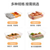 Meiya Disposable Lunch Box Square 1000ml*20 Sets Takeaway Packed Picnic Box Thickened Plastic Covered Microwaveable