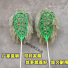Yue Changsheng new clean soft plastic wire sanitation bamboo large broom road school woven bag broom outdoor road property yard wooden stick plastic head plastic wire large broom 5