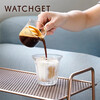 Watchget glass ounce cup Italian milk cup coffee espresso extraction liquid cup with scale wooden handle wooden handle double mouth round bottom 150ml