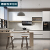 Dinggu cabinets customized integrated kitchen kitchen cabinets modern minimalist open L-shaped kitchen quartz stone countertop white dew series prepaid deposit