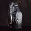 Vinnie bag genuine leather men's bag cowhide chest bag sports bag retro shoulder bag men's bag casual crossbody bag black