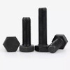 Bingneng black 10.9 grade high-strength fine-thread external hexagonal screw screw fine-thread fine buckle bolt filament screw M16-M20 M16*1.5*55 full thread 5 pieces