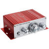 Jiate mini small power amplifier audio power amplifier computer desktop bedside audio amplifier combination red +12V3A power supply