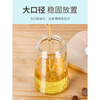 Xinmeiya glass oil pot without oil oil bottle household kitchen oil pot soy sauce bottle vinegar pot restaurant oil container main picture black 600 ml * 2 + label