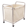 Linen Cart Hotel Guest Room Service Cart Stainless Steel Cart Laundry Room Dry Cleaning Shop Storage Recycling Car Thickened Disassembly Conical Coffee Linen Cart