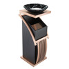 Supercloud (Shukou) hotel trash can ashtray stainless steel lobby vertical outdoor hotel fashion with inner bucket corridor with ashtray ash bucket square bucket A-178B rose gold