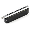 JDR JDR chromatic harmonica 12-hole C key GM-0648 imported gongs for beginners and professional players - matte black