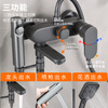 Tipai Gun Gray Bathroom Shower Set Rain Sprinkler Bathroom Hot and Cold Full Copper Mixing Valve Bathtub Faucet Black G Style (Square Sprinkler)