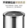 Lingxiang cylindrical 24*62cm stainless steel vertical with inner bucket smoke extinguishing and ash collection ash bucket hotel trash can