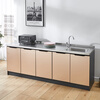 Renjuyi space aluminum kitchen cabinet stainless steel stove cabinet integrated storage aluminum alloy kitchen cabinet overall simple rental 2 meters flat