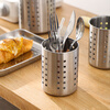 Jianjiayiju stainless steel chopstick barrel draining tableware cage kitchen spoon chopsticks cutlery storage tube storage rack chopstick cage bamboo skewer straw bucket small size