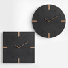 EMITDOOG (Duo barley) home clock decoration Nordic light luxury wall clock living room creative modern simple wall hanging minimalist square 46*46cm