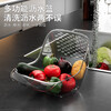 Harle Bear HA LE BEAR transparent multi-functional rice washing and draining basket kitchen basin new fruit washing and draining basin resistant to high temperature blanching basin transparent color 1 pack