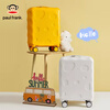 Big-mouthed monkey children's suitcase can sit and ride small password boys and girls can board the plane trolley suitcase suitcase lemon yellow 18 inches